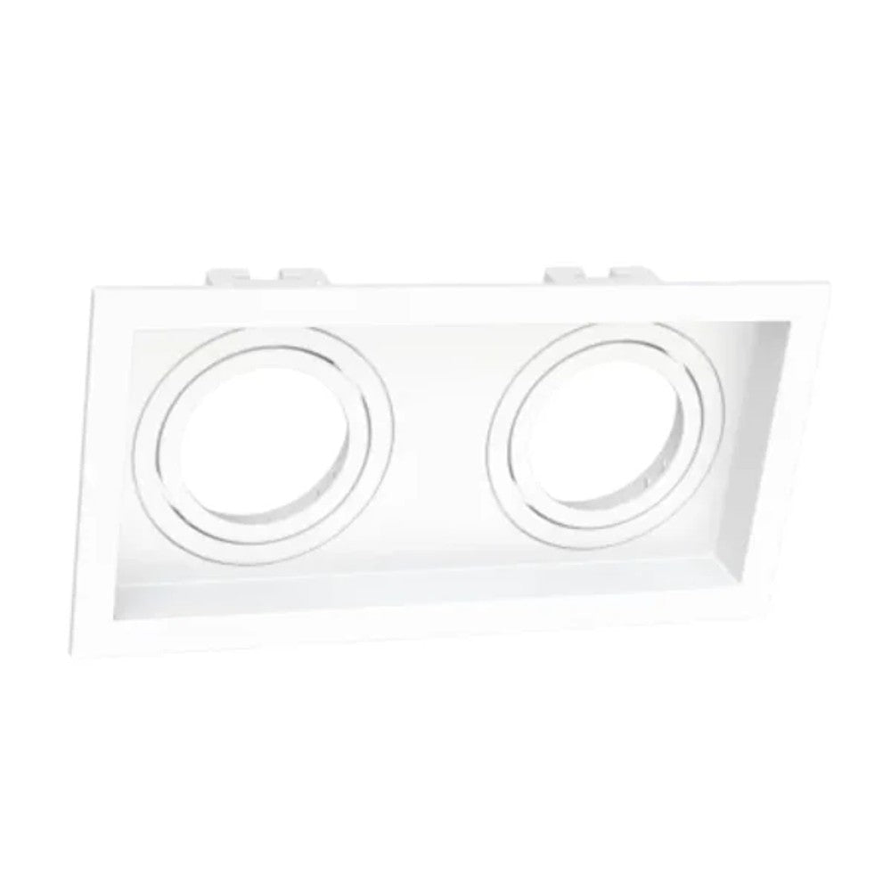 Spot ABS Embutir Duplo AR70 Branco Recuado Save Energy