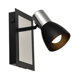 Spot Avant Noir 1 Lâmpada E27 Preto e Branco