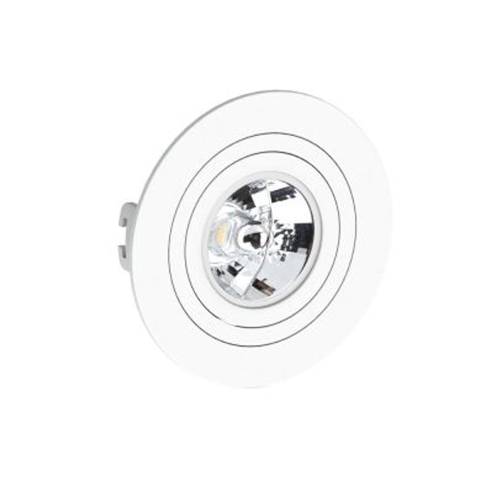 Spot Embutido Redondo Recuado Save Energy para 1 Lampada AR70 Branco e Preto