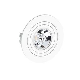Spot Embutido Redondo Recuado Save Energy para 1 Lampada AR70 Branco e Preto