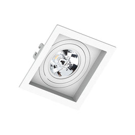 Spot Embutir ABS Quadrado Branco 130x130x35mm Save Energy GU10 LED AR70