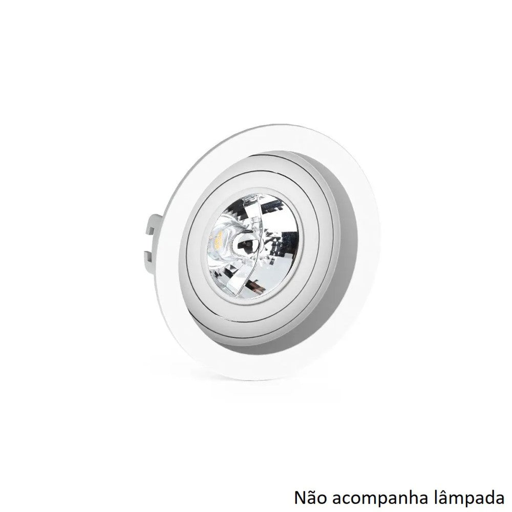Spot Embutir ABS Redondo 1xAR70 Branco Save Energy