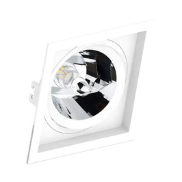 Spot Embutir Quadrado Save Energy Branco 170x170x35mm AR111 GU10 1x50W 127/220V
