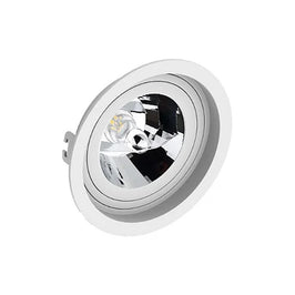 Spot Embutir Redondo AR111 Recuado Branco Save Energy