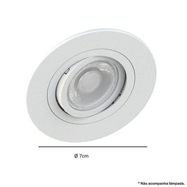Spot Embutir Redondo Branco Face Plana Save Energy MR11 GU10 58mm 70mm