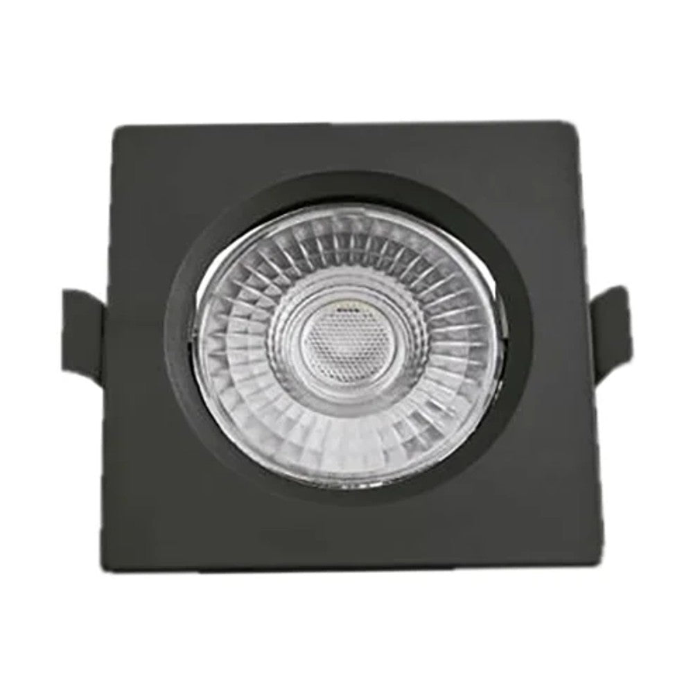 Spot LED Embutir Quadrado 6W 3000K Preto Blumenau