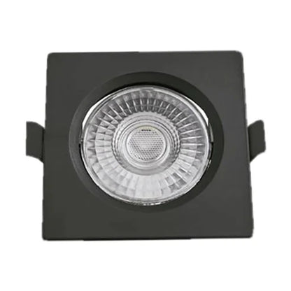 Spot LED Embutir Quadrado 6W 3000K Preto Blumenau