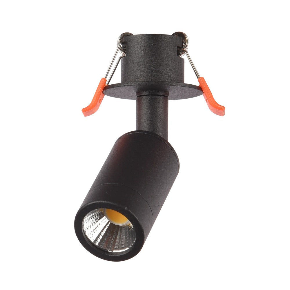 Spot LED Redondo 3W 3000K Preto Linha Kaelo Astraled