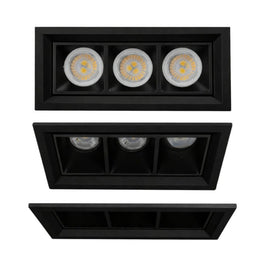Spot New Line Articulado Pro11 3 Furos para Lâmpada MR11 Preto