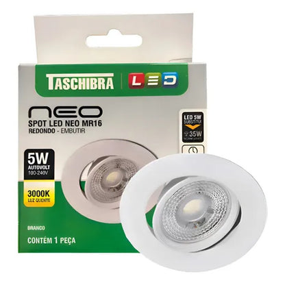 Spot Pix Neo Embutir Redondo 5W 3000K 24° Branco
