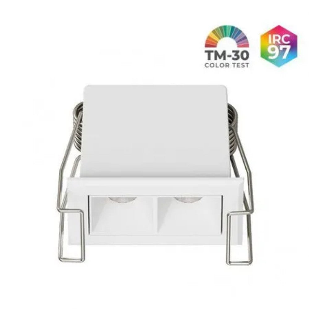 Spot Powerlux Embutido 2 Fachos 3W 2700K Branco Nordecor