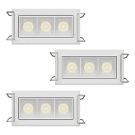 Spot Powerlux Embutir 3 Focos 5W 2700K Branco Nordecor