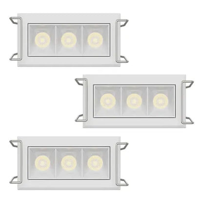 Spot Powerlux Embutir 3 Focos 5W 2700K Branco Nordecor