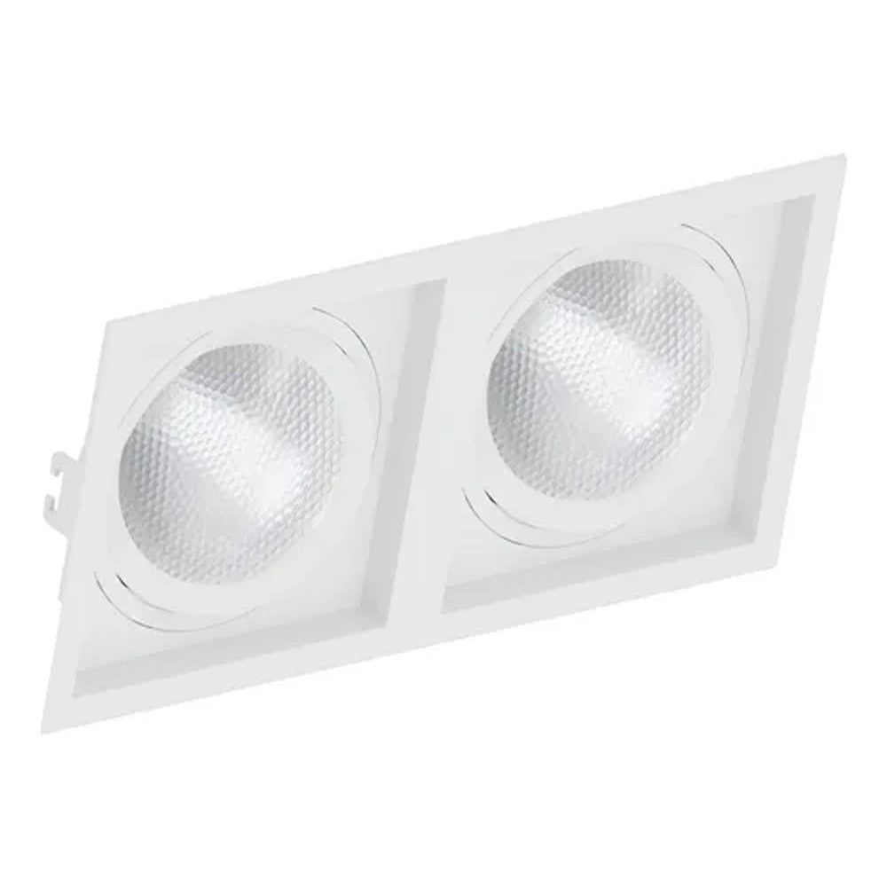 Spot de Embutir Duplo para Lâmpada PAR30 Branco Rec Save