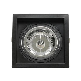 Spot de Embutir Quadrado 1x AR111 Branco e Preto Save Energy