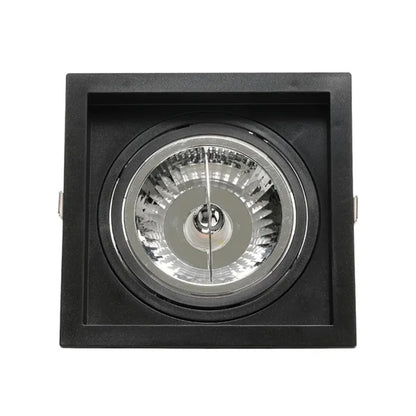 Spot de Embutir Quadrado 1x AR111 Branco e Preto Save Energy