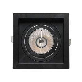 Spot de Embutir Quadrado AR70 Preto Save Energy