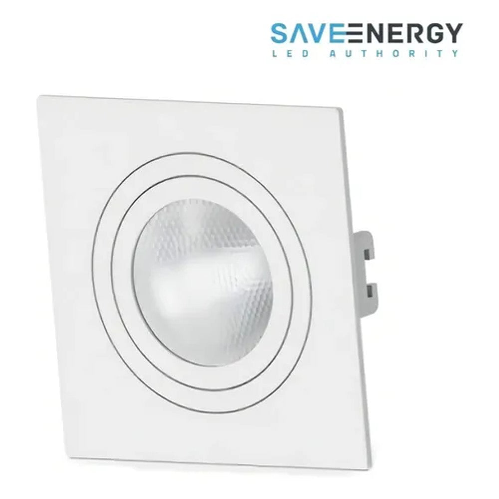 Spot de Embutir Quadrado para 1 Lâmpada PAR20 Branco Save Energy