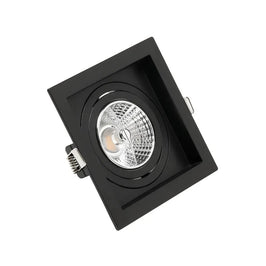 Spot de Embutir Quadrado para Lâmpada AR70 Preto Save Energy