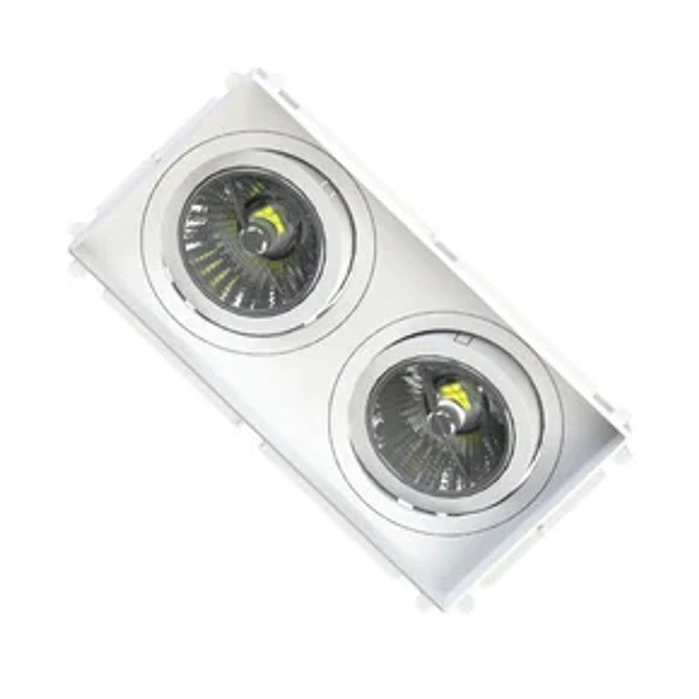 Spot de Embutir RT Noframe 2x AR70 Recuado Branco Save Energy