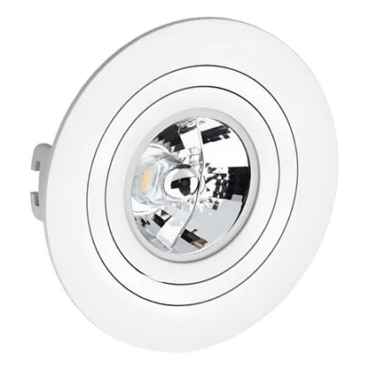 Spot de Embutir Redondo 1xAR111 Branco Face Plana Save Energy