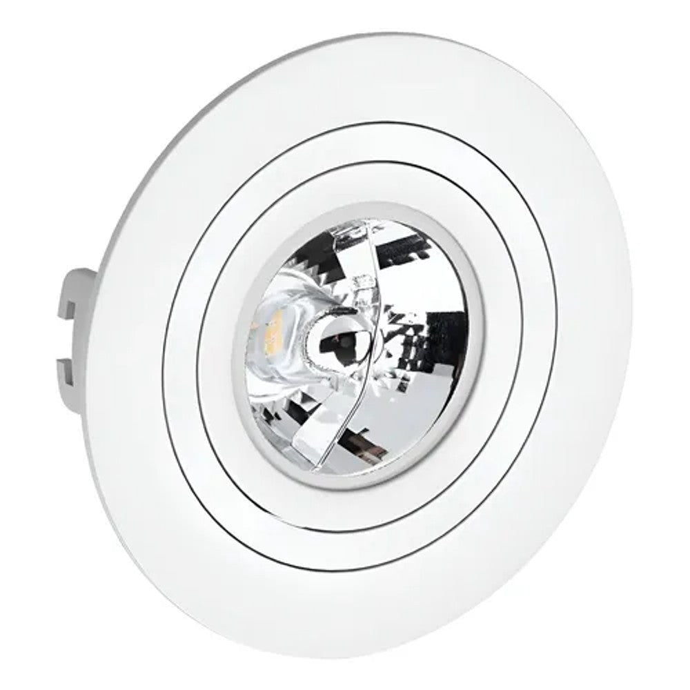Spot de Embutir Redondo 1xAR111 Branco Face Plana Save Energy