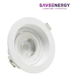Spot de Embutir Redondo Recuado para 1 Lâmpada MR16 Branco Save Energy
