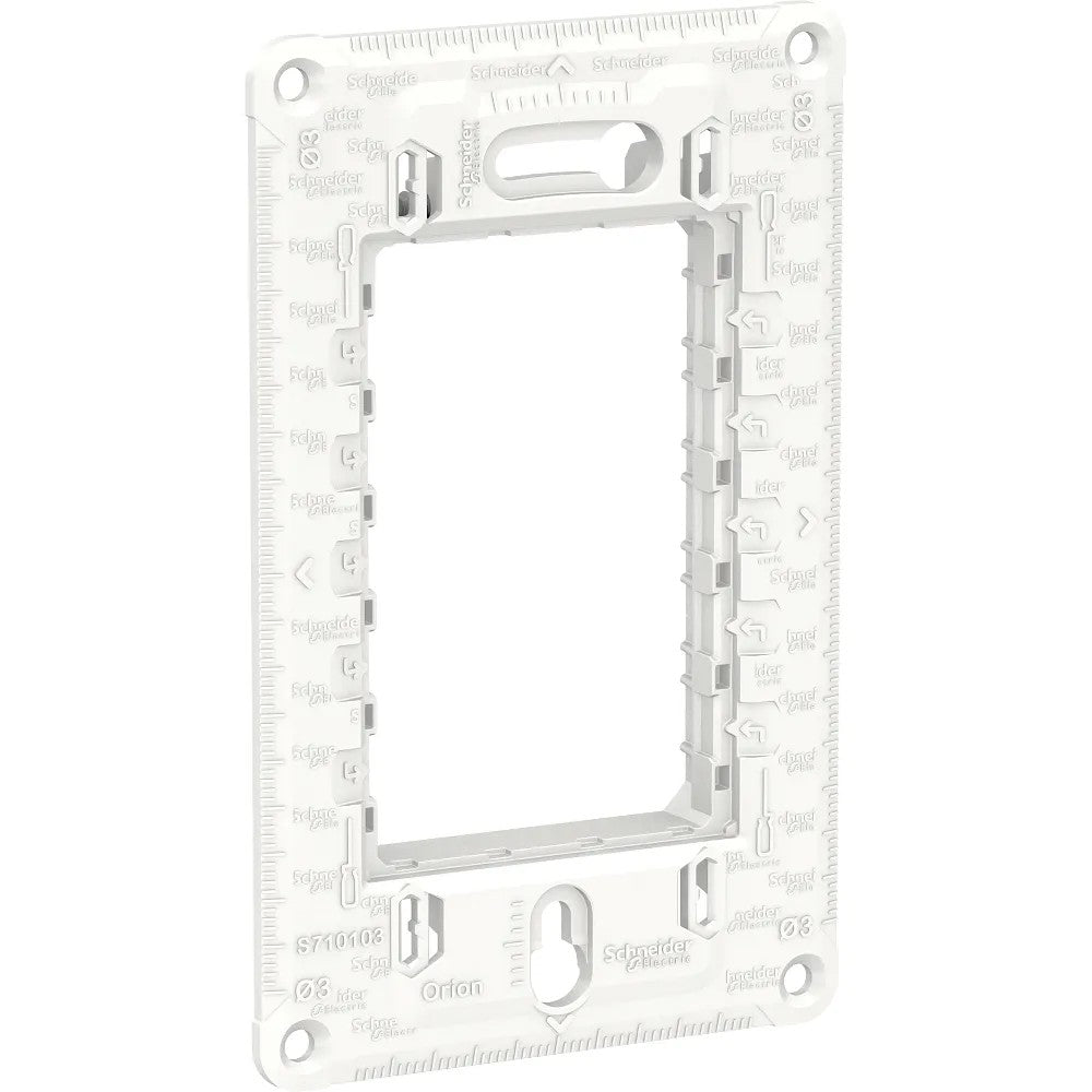 Suporte 2x4 3 Módulos Branco Orion Schneider