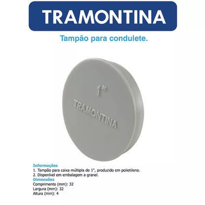 TAMPÃO MÚLTIPLO PVC 1 POLEGADA TRAMONTINA