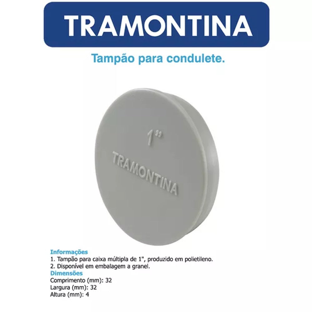 TAMPÃO MÚLTIPLO PVC 1 POLEGADA TRAMONTINA