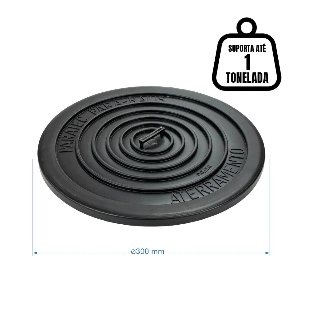 TAMPA PARA CAIXA DE INSPECAO 300MM ATERRAMENTO
