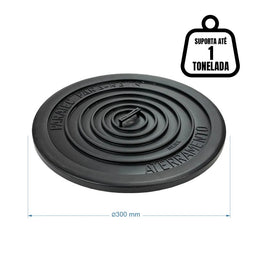 TAMPA PARA CAIXA DE INSPECAO 300MM ATERRAMENTO