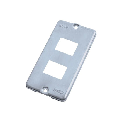 TAMPA PARA CONDULETE ALUMÍNIO 3/4 PARA 2 RJ45 IMAR