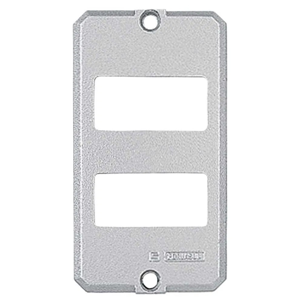 TAMPA PARA CONDULETE ALUMINIO 1/2-3/4 PARA 2 TECLAS SEPARADAS