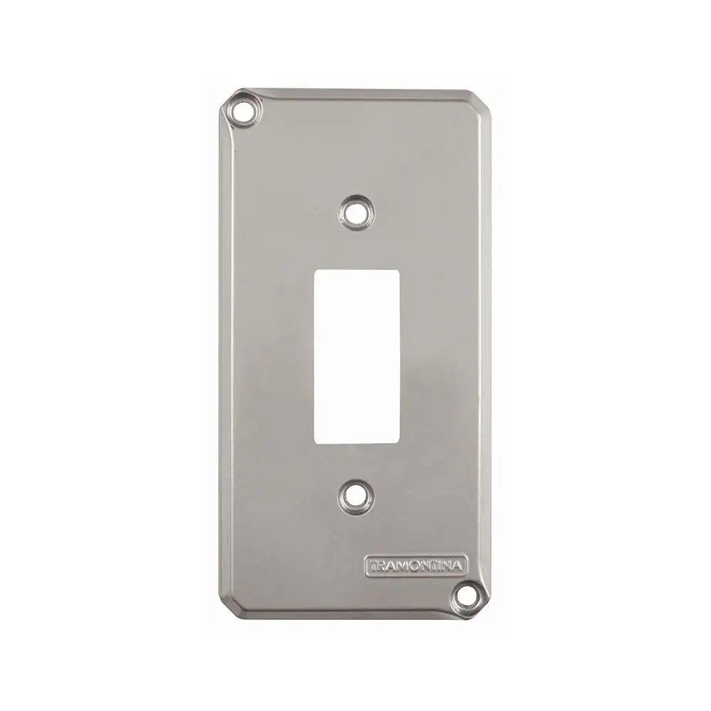 TAMPA PARA CONDULETE ALUMINIO 1/2-3/4 PARA 3 TECLAS TRAMONTINA