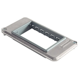TAMPA PARA CONDULETE ALUMINIO 1 POLEGADA 3 MODULOS HORIZONTAL LIZA