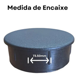 Tampão para Duto 90mm 3 Polegadas Preto