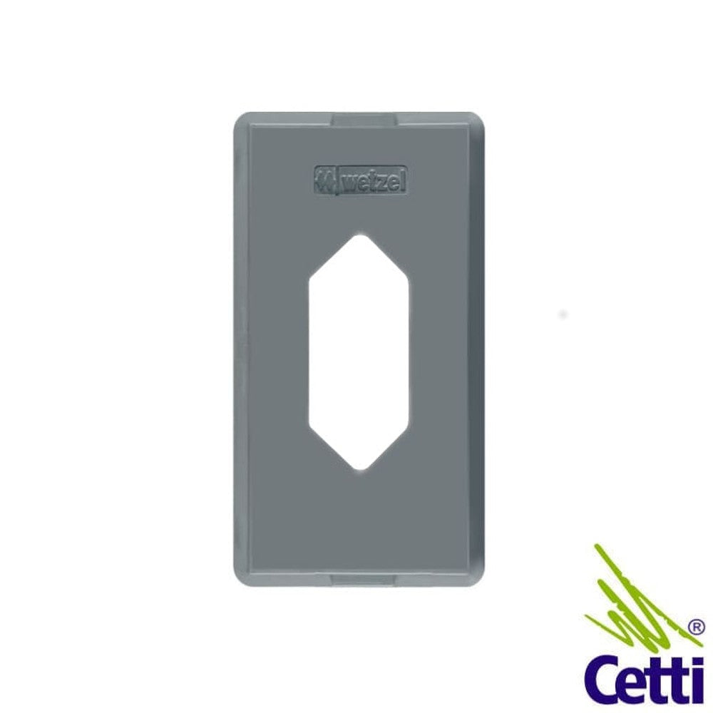 Tampa para Condulete PVC Cinza 1/2-3/4 para 1 Tomada Hexagonal