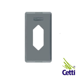 Tampa para Condulete PVC Cinza 1/2-3/4 para 1 Tomada Hexagonal