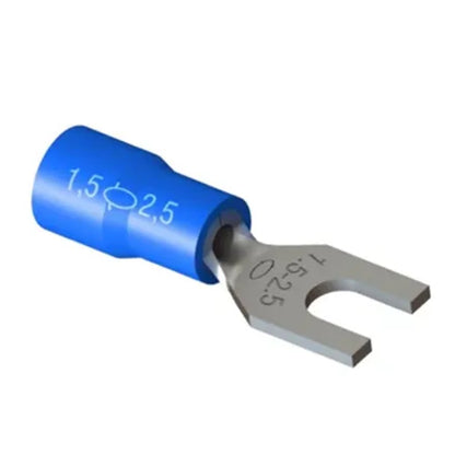 Terminal Forquilha 2,5 Azul 30 Peças F5