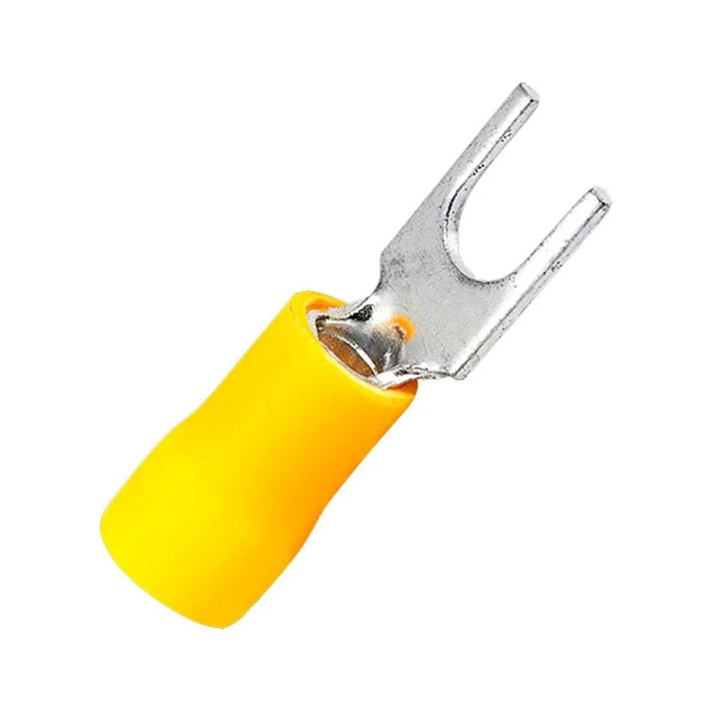 Terminal Forquilha 6,0 Amarelo 100 Peças F5