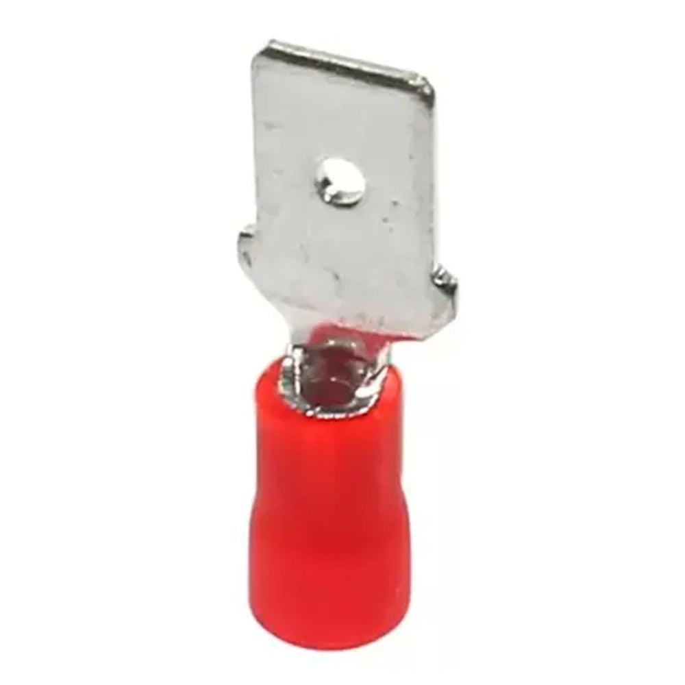 Terminal Isolado Macho 1,5mm Vermelho 100 Peças