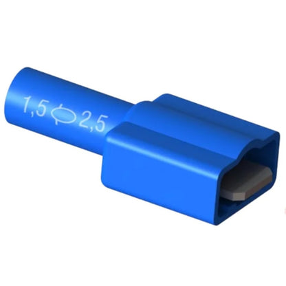 Terminal Isolado Macho 2,5mm Azul 100 Peças