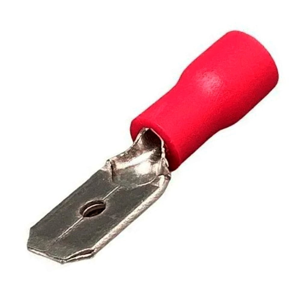 Terminal Isolado Total Macho 1,5mm Vermelho 100 Peças