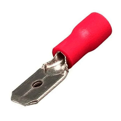 Terminal Isolado Total Macho 1,5mm Vermelho 100 Peças
