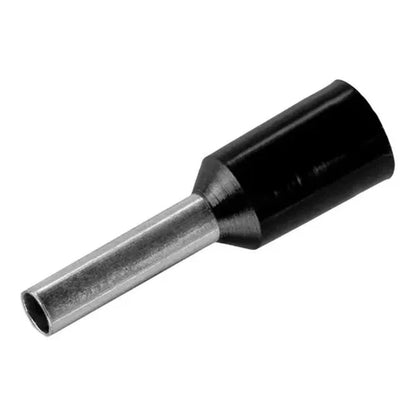 Terminal Pino Tubular 1,5 Preto com 30 Peças