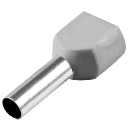 Terminal Pino Tubular 4,0 Cinza com 30 Peças