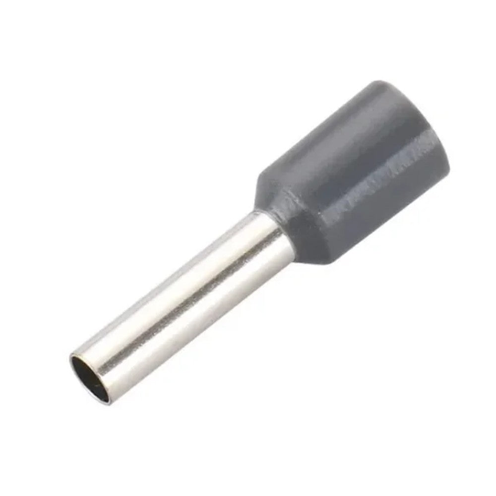 Terminal Pino Tubular 4,0 mm² Cinza com 100 Unidades