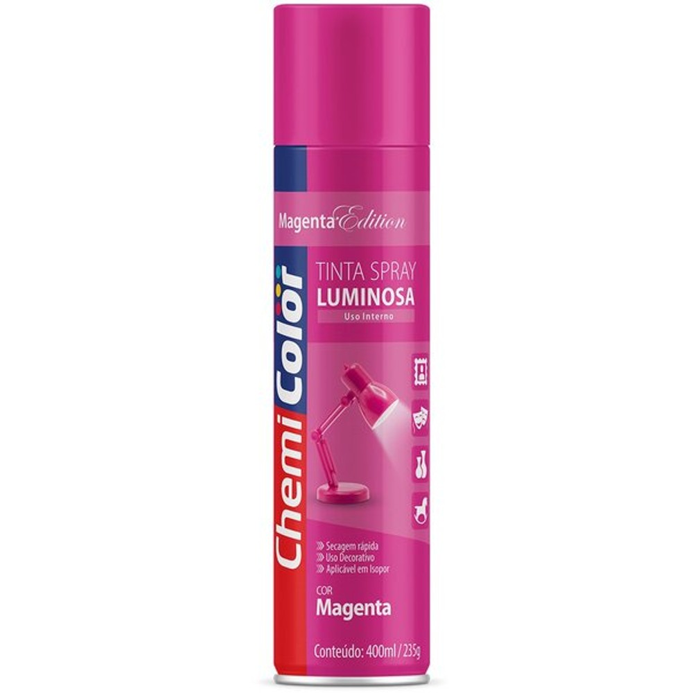 Tinta Spray Luminosa 400ml Magenta Chemicolor