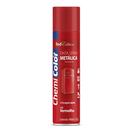 Tinta Spray Metálica 400ml Vermelho Chemicolor